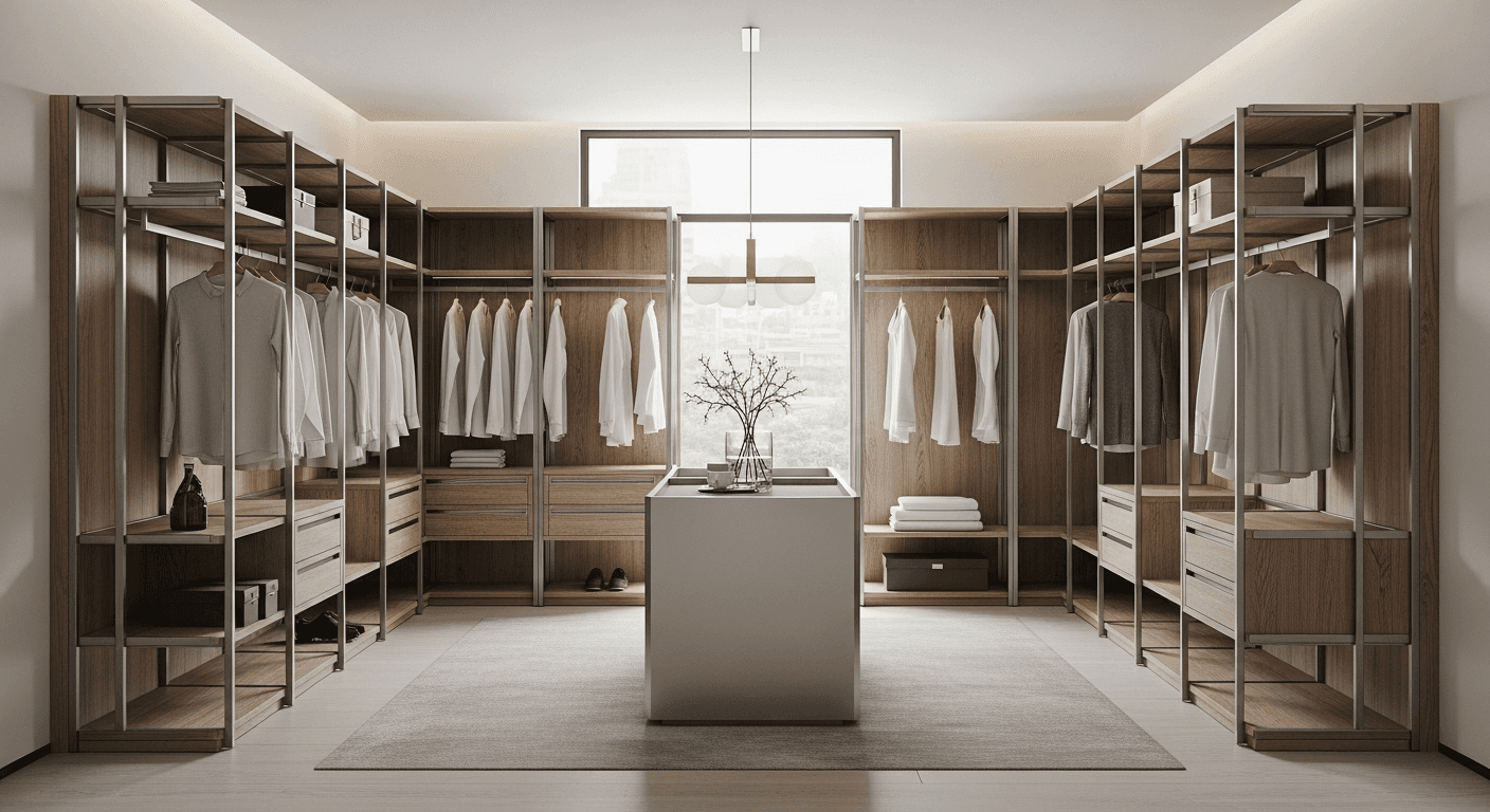 New Chinese rosewood walk-in closet lifestyle view