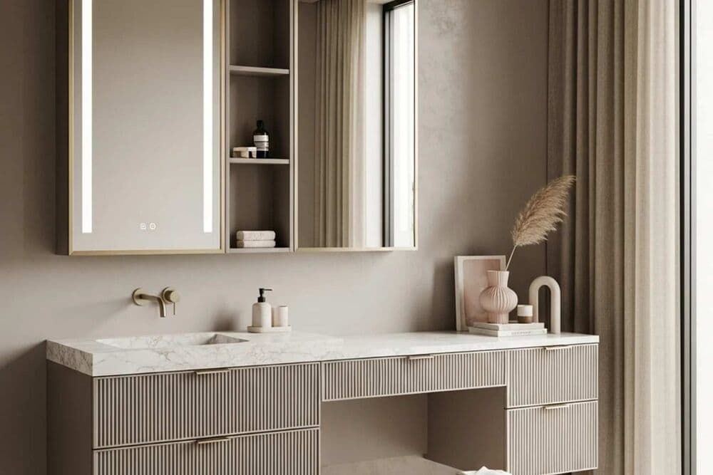 Cipria — The powder room, well composed.