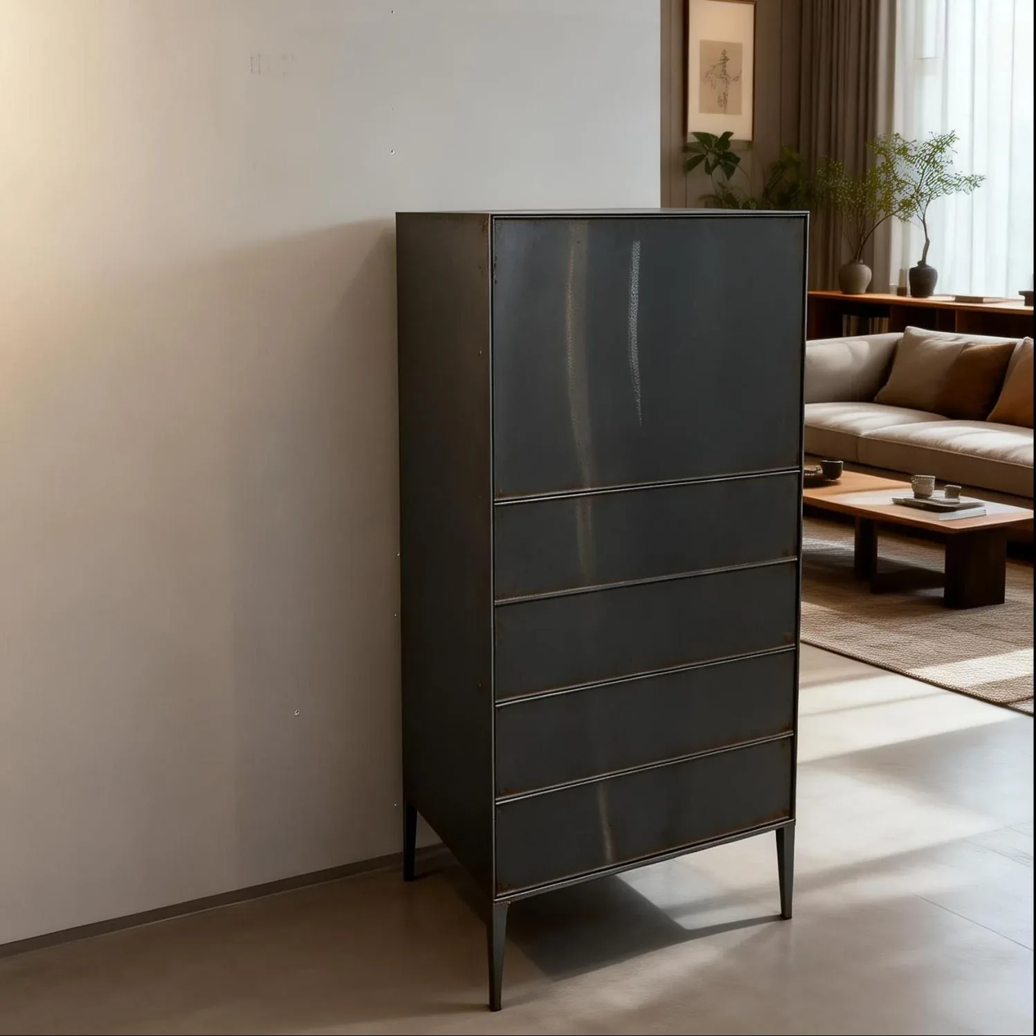 Aluminium Tilt-Out Cabinet with Fingerprint Lock