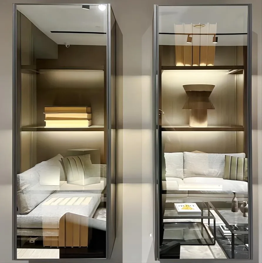 Minimalist Wall-Mounted Tempered Glass Cabinet