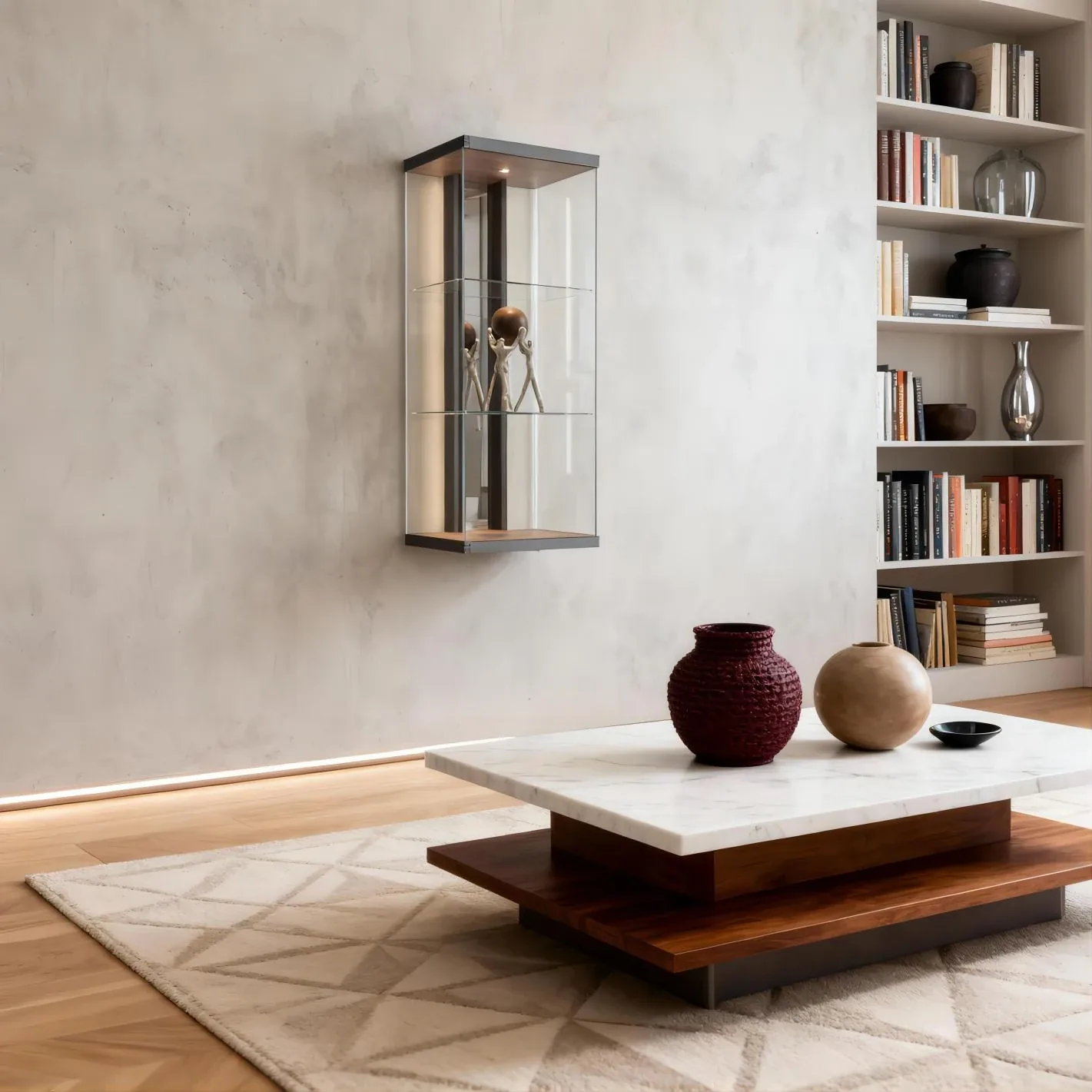 Wall-Hung Tempered Glass Cabinet