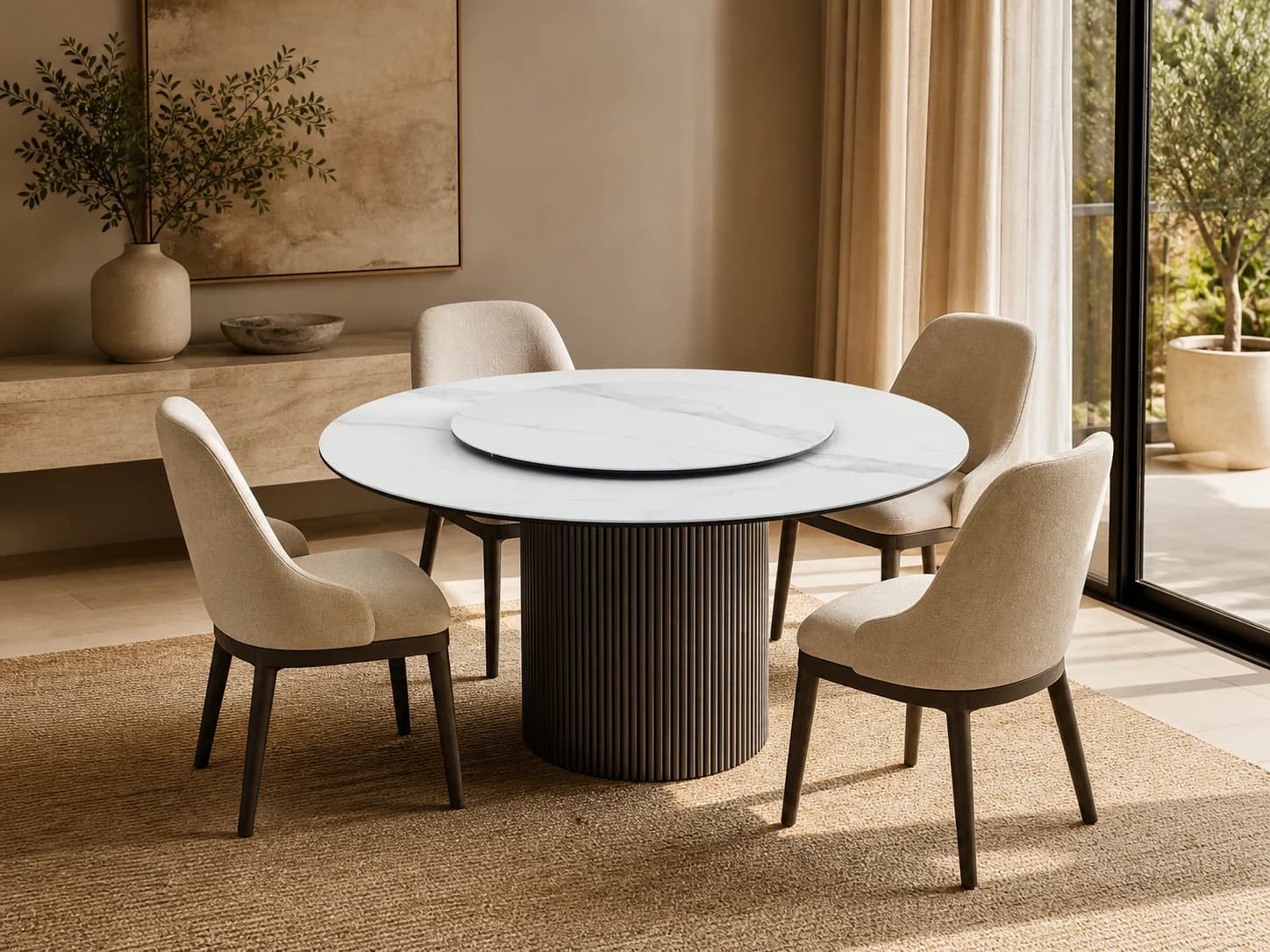 Round Sintered Stone Dining Table
