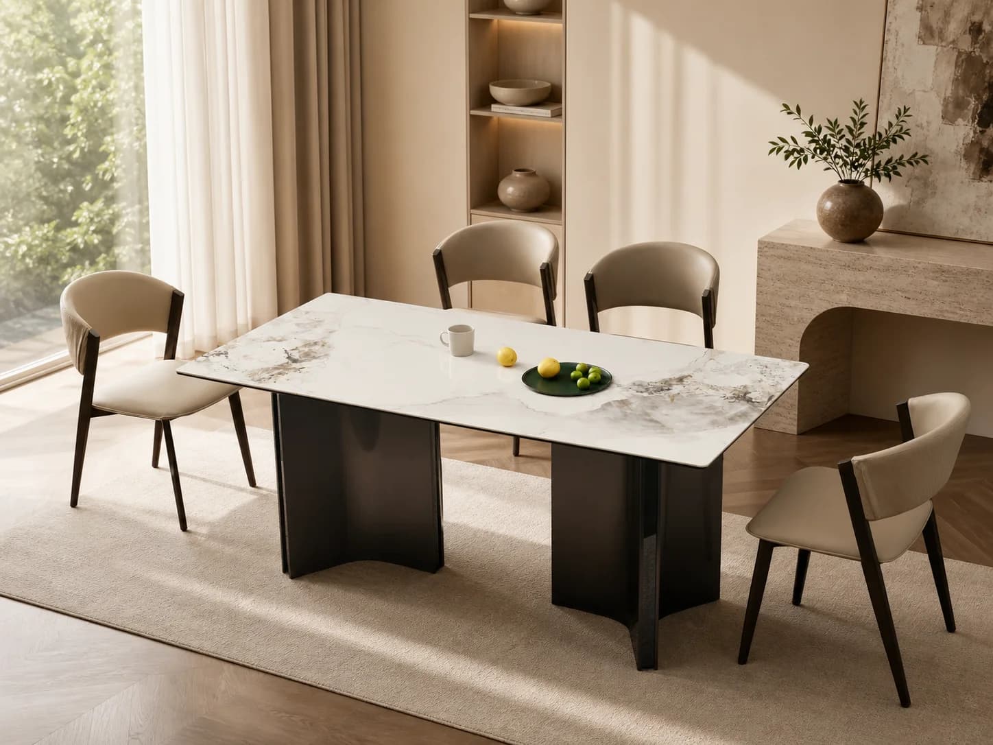 Rectangular Sintered Stone Dining Table